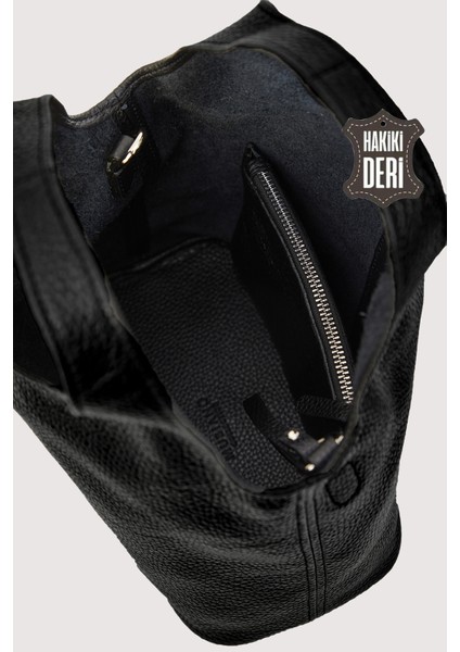 Hakiki Deri Kadın El Çantası Siyah SMR9200-2 indirimleri