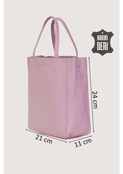 Hakiki Deri Kadın El Çantası Pembe SMR8751 fiyatları
