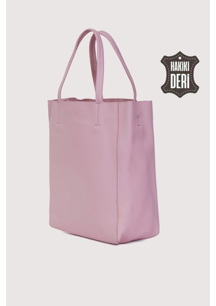 Hakiki Deri Kadın El Çantası Pembe SMR8751 fırsatları