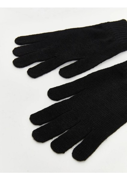 Erkek Örgü Eldiven Siyah Standart modelleri