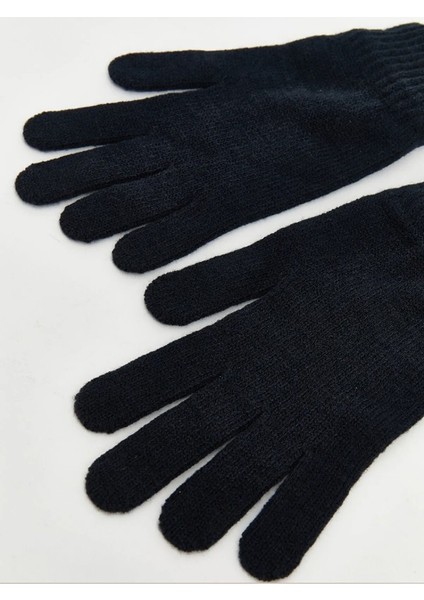 Erkek Örgü Eldiven Siyah Standart