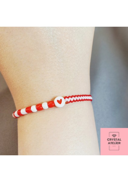 Samsunspor Kalpli Boncuk Makrome Taraftar Bileklik – Unisex El Yapımı Ayarlanabilir Kırmızı Beyaz - Samsunspor Bileklik - Makrome Bileklik - Kırmızı Beyaz Bileklik - Taraftar Bileklik modelleri