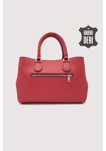 Hakiki Deri Kırmızı Kadın Kol Çantası Uzun Askılı SMR7666 fiyatları