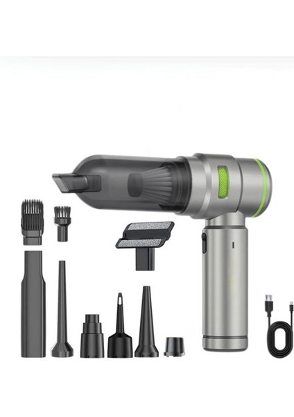 17000PA Güçlü Vakum & Üfleme - Kablosuz Taşınabilir Araç Içi Çok Amaçlı El Süpürgesi