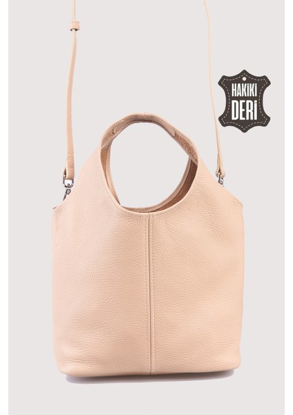 Hakiki Deri Kadın El Çantası Pudra SMR9200 fiyatları
