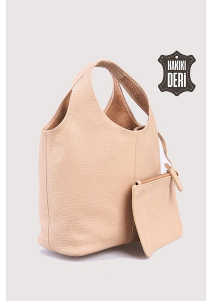 Hakiki Deri Kadın El Çantası Pudra SMR9200 fırsatları