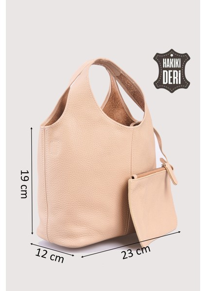 Hakiki Deri Kadın El Çantası Pudra SMR9200 indirimleri