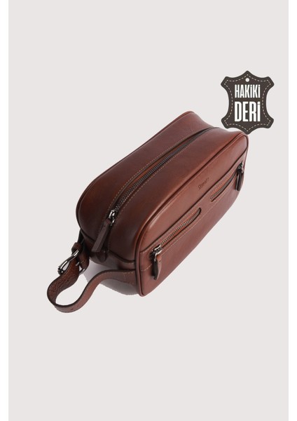 Hakiki Deri Erkek Takım Çantası Taba SMR8518 indirimleri