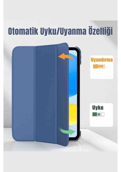 Galaxy Tab S10 Fe Uyumlu 10.9" Katlanabilen Standlı Smart Cover Akıllı Tablet Kılıfı