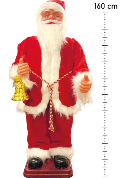 Yılbaşı 160 cm Hareketli Noel Baba Şarkı Söyler fiyatları