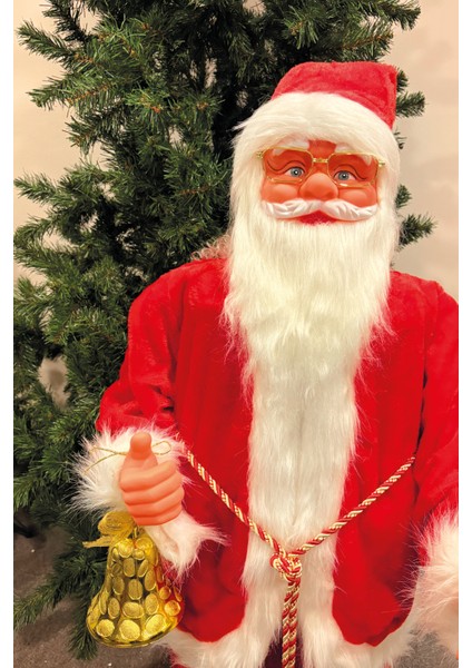 Yılbaşı 160 cm Hareketli Noel Baba Şarkı Söyler fırsatları