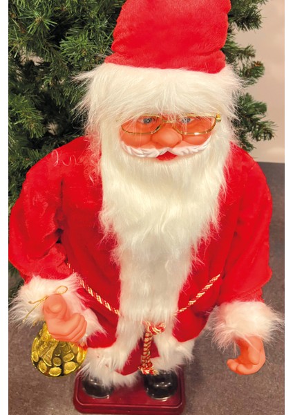 Yılbaşı 160 cm Hareketli Noel Baba Şarkı Söyler