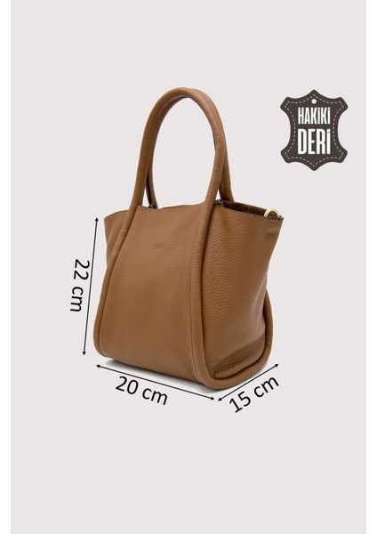 Hakiki Deri Kadın Organizerlı El Çantası Taba SMR9206 fiyatları