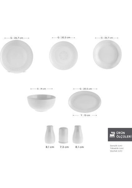 Forever Bone Artiste 53 Parça 12 Kişilik Yemek Takımı fiyatları