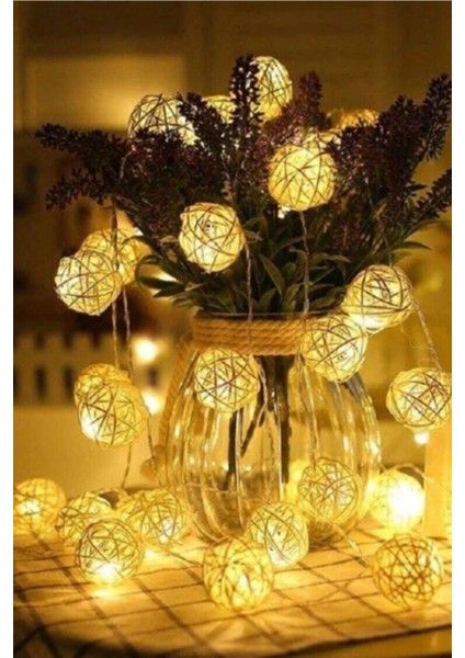 Hasır Toplar LED Işık 2 Metre Gün Işığı Dekor Lambası fırsatları