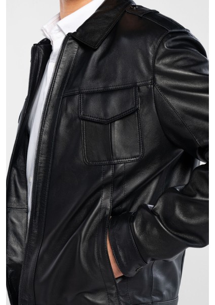 Erkek Hakiki Deri Siyah Deri Mont 415 ER-330 Erk Dr Mont SK24/25 Sıyah Dr fırsatları