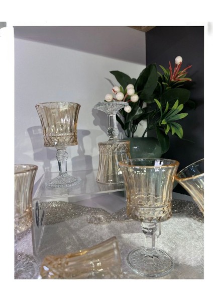 Luciana Bal Rengi 6 Adet Cam Kahve Yanı Bardağı