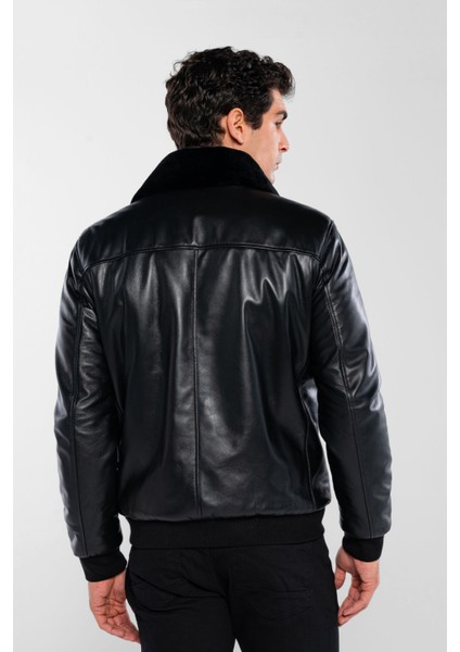 Erkek Hakiki Deri Siyah Deri Mont 415 KLJ-2071 Erk Dr Mont SK24/25 Sıyah Dr modelleri