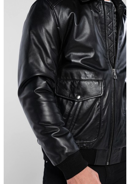 Erkek Hakiki Deri Siyah Deri Mont 415 KLJ-2071 Erk Dr Mont SK24/25 Sıyah Dr fırsatları