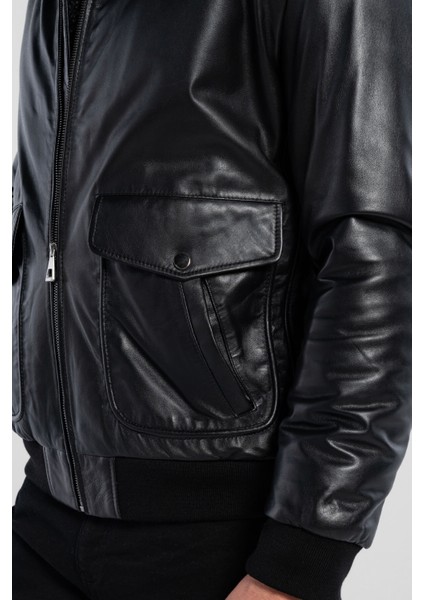 Erkek Hakiki Deri Siyah Deri Mont 415 KLJ-2071 Erk Dr Mont SK24/25 Sıyah Dr indirimleri