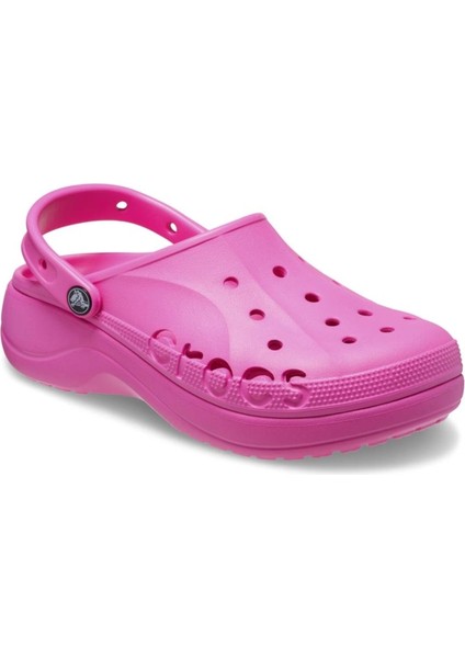 Baya Platform Clog Kadın Terlik - Neon Pembe