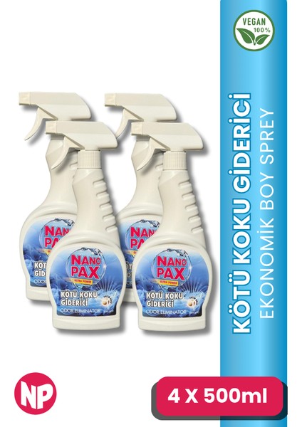 Kötü Koku Giderici Sıvı Sprey 4 x 500 ml