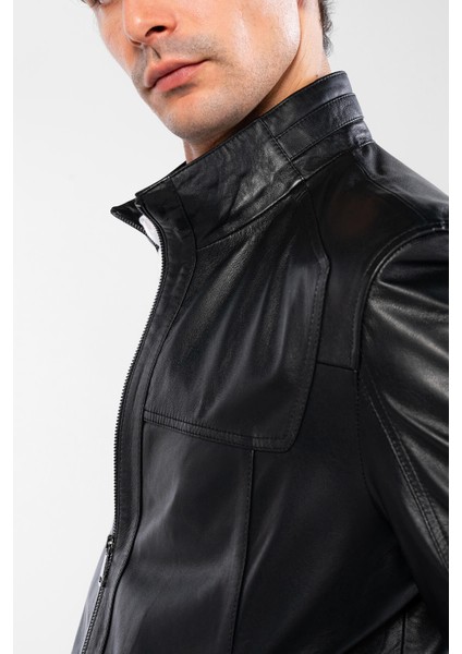 Erkek Hakiki Deri Siyah Deri Mont 415 K-133 Erk Derı Mont Sıyah Zıg indirimleri