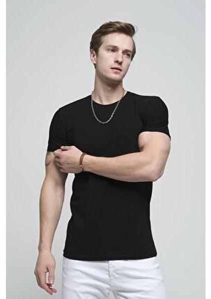 Ftx Slim Fit Erkek Basic Tişört Bisiklet Yaka Pamuklu Kumaş L Beden fırsatları