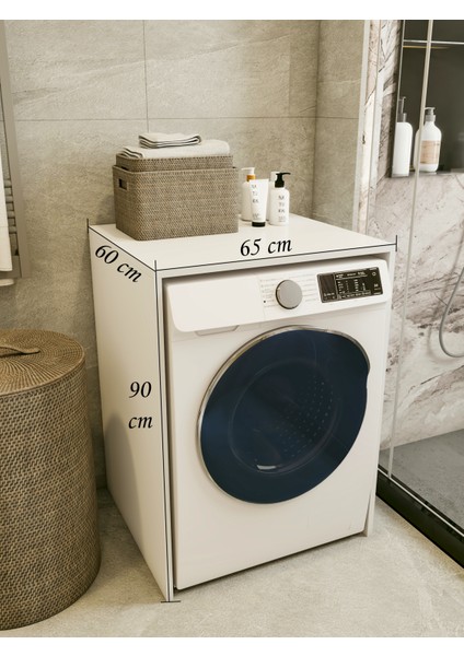 Çamaşır Makinesi Dolabı Parlak Beyaz Modern Banyo Dolabı Alt fiyatları