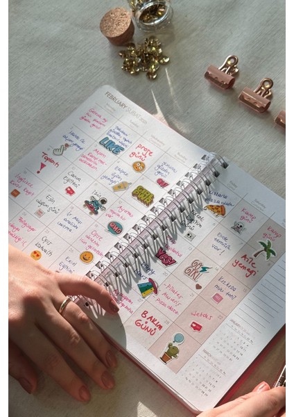 2026 Haftalık Ajanda Spiralli A5 12 Aylık Line fırsatları