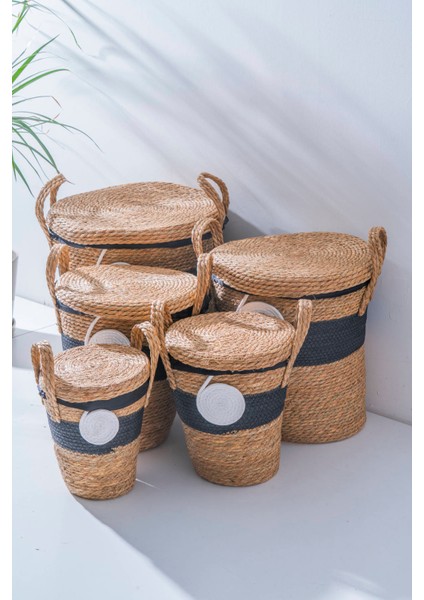 Noa Hasır 5 Li Çok Amaçlı Sepet Seti