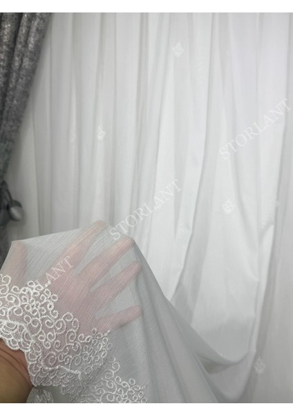 Lirica Tül Perde Bambu | Boydan Serpme L Ağır Gramajlı L 1/3 Sık Pile L Tüm Odalara Uygun