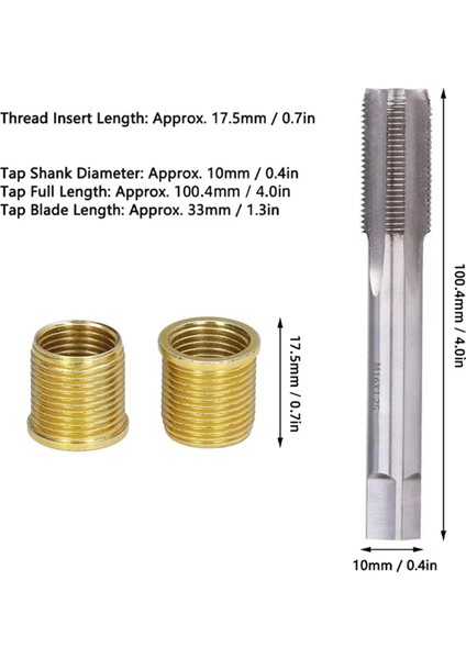Diş Onarım Takımı M16X1.25 M14X1.25 Uçlar (Yurt Dışından) fırsatları