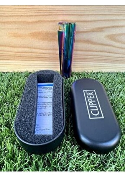 CLIPPER Parlak Gökkuşağı Taşlı Çakmak Rüzgar Geçirmez Çakmak Gazı fırsatları
