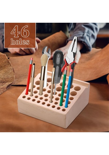 46 Delikli Deri El Sanatları Alet Tutucu, Deri Işleme Alet Tutucu, (Yurt Dışından) indirimleri