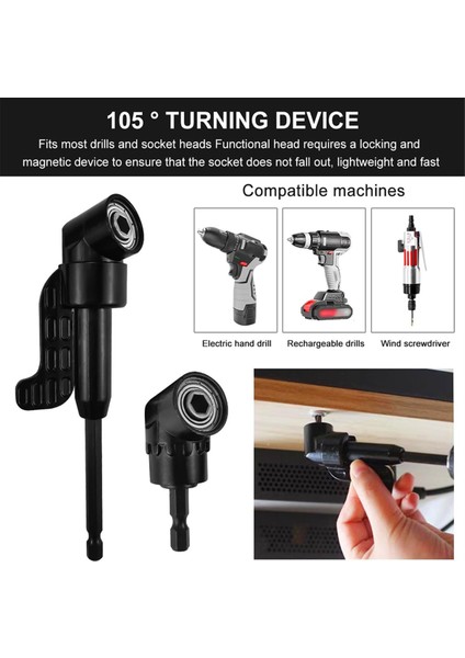Parçalı Altıgen Soket 105° Adaptörlü Dik Açılı Matkap Bağlantı Seti (Yurt Dışından) fırsatları
