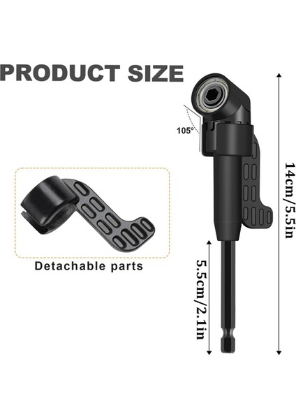 Parçalı Altıgen Soket 105° Adaptörlü Dik Açılı Matkap Bağlantı Seti (Yurt Dışından) indirimleri