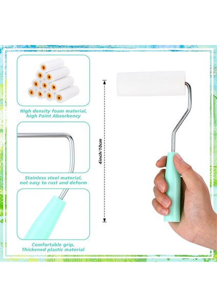 40 Adet 4 Inç Boya Rulosu Seti Boya Tepsisi Küçük Köpük Rulo Kılıfları (Yurt Dışından) modelleri