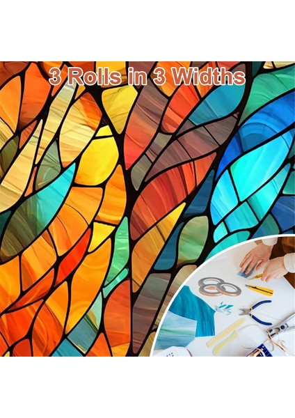 3'lü Paket Vitray Folyo, Bakır Bant (0,2/0,23/0,27 Inç x 36 Ft) (Yurt Dışından) fiyatları