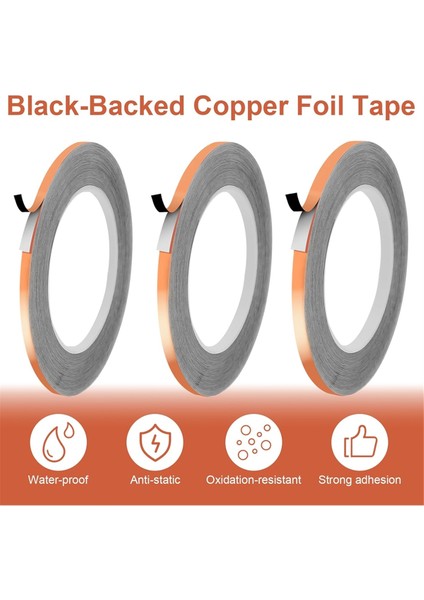 3'lü Paket Vitray Folyo, Bakır Bant (0,2/0,23/0,27 Inç x 36 Ft) (Yurt Dışından) modelleri