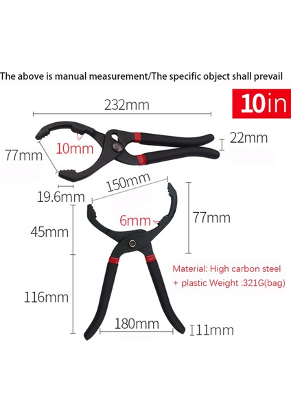 Araba Yağ Filtresi Pensesi Kelepçe Tipi Anahtar Yağ Filtresi Çıkarma 10 Inç (Yurt Dışından) fırsatları