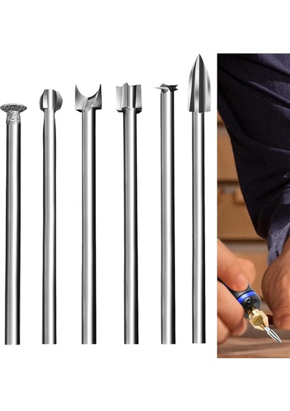 Ahşap Oyma Aletleri Seti 6 Farklı Matkap Ucu Kendin Yap Oyma El Sanatları (Yurt Dışından)