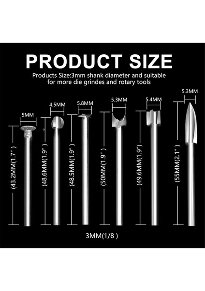 Ahşap Oyma Aletleri Seti 6 Farklı Matkap Ucu Kendin Yap Oyma El Sanatları (Yurt Dışından) modelleri
