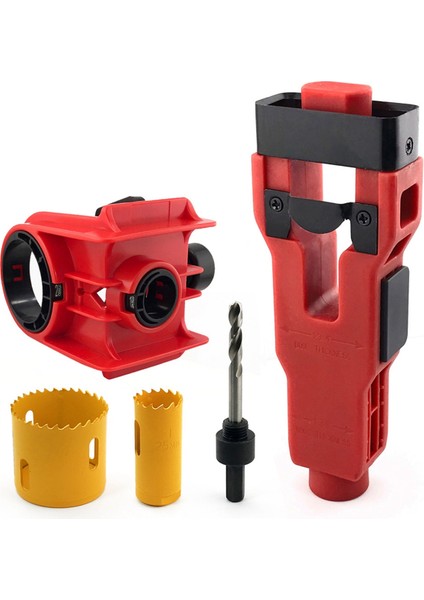 Kapı Kilidi Montaj Kiti Bilyalı Kilit Deliği Açacağı Kırmızı (Yurt Dışından)