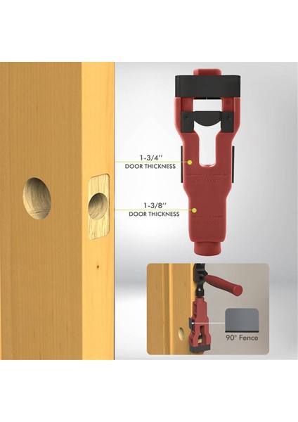 Kapı Kilidi Montaj Kiti Bilyalı Kilit Deliği Açacağı Kırmızı (Yurt Dışından) indirimleri