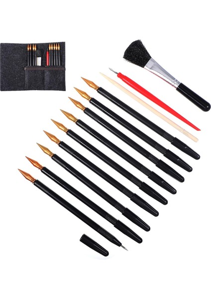 14 Parça Scratchart Araçları, Çift Uçlu Scratch Boyama Kalemi Kağıt Sanat Seti (Yurt Dışından)