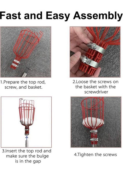 Kolay Meyve Toplama Için 1,6 M Uzatılabilir Çubuklu Ayarlanabilir Meyve Toplama Aleti (Yurt Dışından) fırsatları