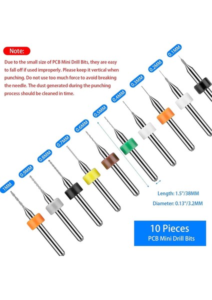 Mücevher Yapımı Araçları Profesyonel Pim Mengene El Matkabı Uçları Mini Burgu Matkap Uçları Seti (0,5-3,0 Mm) (Yurt Dışından) indirimleri