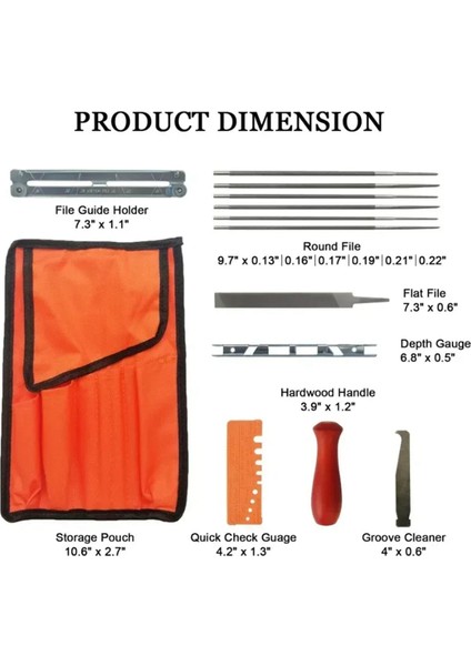 13 Parçalı Testere Zinciri Bileme Seti Yuvarlak/düz Dosya Kılavuz Çubuğu (Yurt Dışından) modelleri