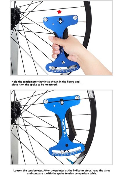 Toopre Bisiklet Tel Düzeltme Aleti Tel Gerginlik Ölçer Turuncu (Yurt Dışından) fırsatları